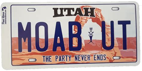 Moab Ut License Plate Moab Brewery In Moab Ut