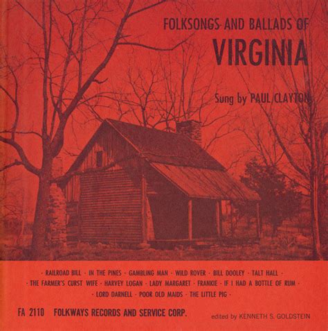 Folksongs And Ballads Of Virginia Smithsonian Folkways Recordings