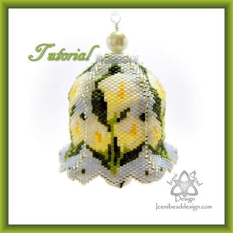 Bead Pattern Poinsettia Christmas Bell Ornament Pdf Etsy