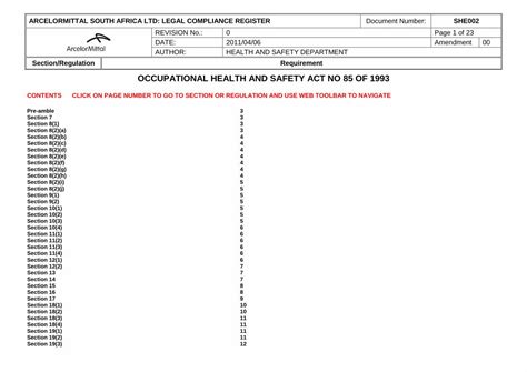 Pdf Occupational Health And Safety · Pdf Fileoccupational Health And Safety Act No 85 Of 1993