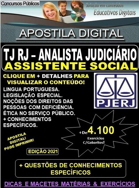 Apostila Tj Rj Analista Judici Rio Assistente Social Teoria