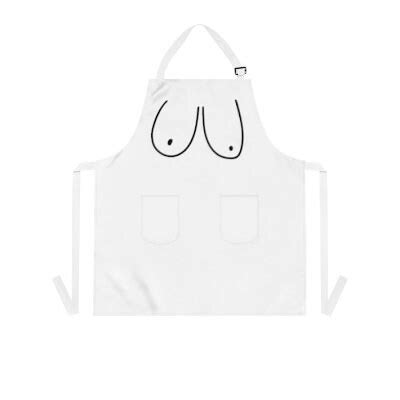 Funny Saggy Big Boob Apron Hilarious Gift Idea Boob Outline Aesthetic Apron Aesthetic