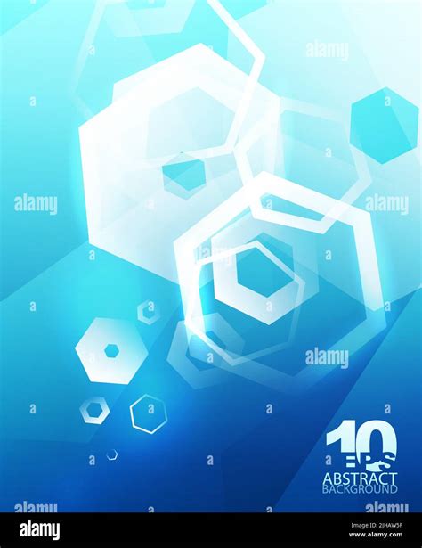 Abstract Blue Techno Hi Tech Background With Geometric Elements Stock