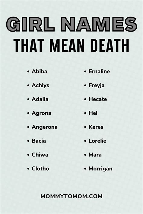 61 Rare Names That Mean Death (With Origins)