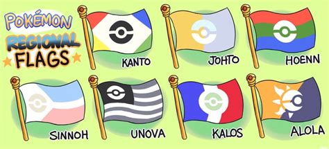 Pokemon Regional Flags Fanmade By Master Rainbow Deviantart On