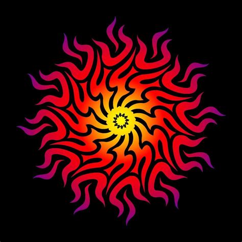 Fire Mandala Art Mandala Art Abstract Background With A Flower