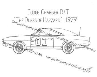 Duke Of Hazzard General Lee Coloring Pages