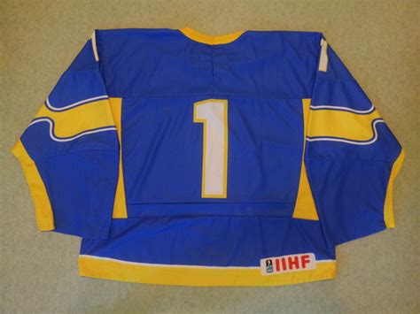 Ukraine - Jussi's game worn IIHF ice hockey jerseys