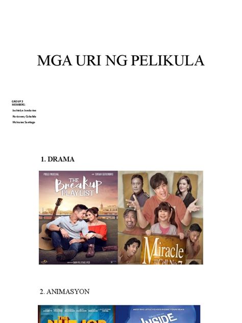 Mga Uri Ng Pelikula Pdf