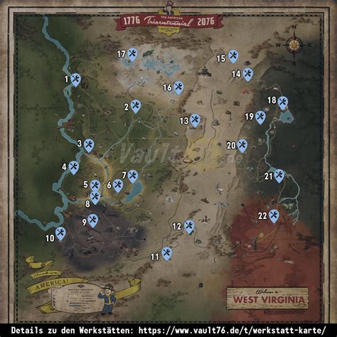 Werkstatt Karte Liste Mit Allen Werkstätten Vorkommen Fallout 76 Guides