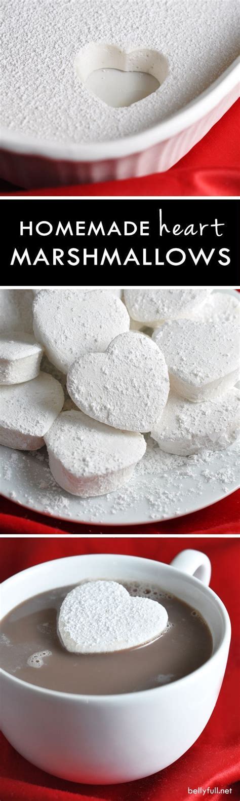 Rich And Creamy Homemade Marshmallows Shaped Like Hearts For Valentine