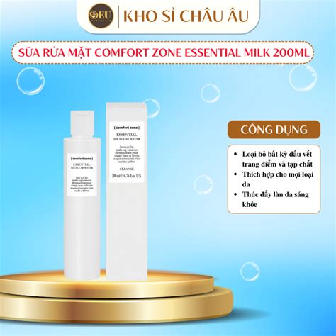 Sữa Rửa Mặt Dịu Nhẹ Làm Mềm Da Comfort Zone Essential Milk 200ml