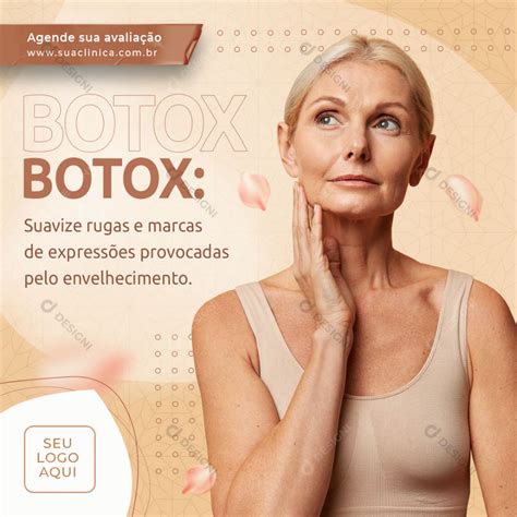 Agende Sua Avaliação Botox Social Media PSD Editável download