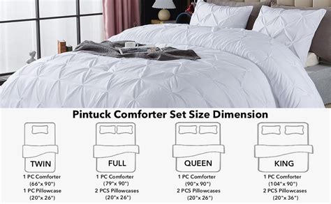 Andency White Pinch Pleat Comforter Full 79x90inch 3