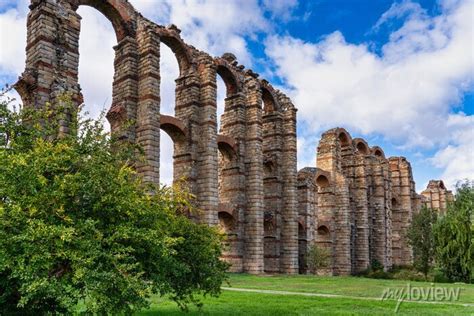 The Acueducto De Los Milagros Miraculous Aqueduct In Merida Wall