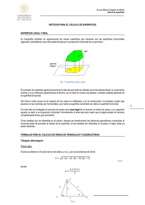 Métodos para el cálculo de superficies Cálculo de superficies 1