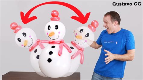 Descubre C Mo Hacer Un Mu Eco De Nieve Con Globos De Forma F Cil Y