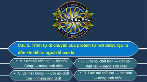 Giáo án điện Tử Sinh Học 10 Chân Trời Bài Ôn Tập Chương 2 Bài Giảng