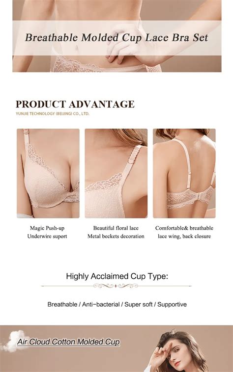 Weiyesi New Design Sexy Lingerie Set Adult Floral Lace Blossom Push Up Air Bras And Thongs