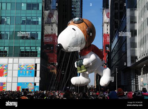 Snoopy Balloon Float At Macys 85th Annual Thanksgiving Day Parade