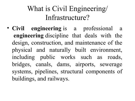 Introduction To Civil Engineering Ppt