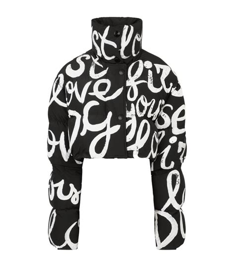 Dolce And Gabbana Multi Graffiti Logo Puffer Jacket Harrods Uk