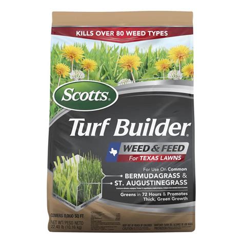 Scotts 22 40 Lbs Turf Builder Weed And Feed For Texas Lawns Weed