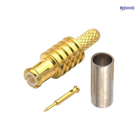 MCX Plug Male Straight Connector Crimp Solder Attachment For Rg316