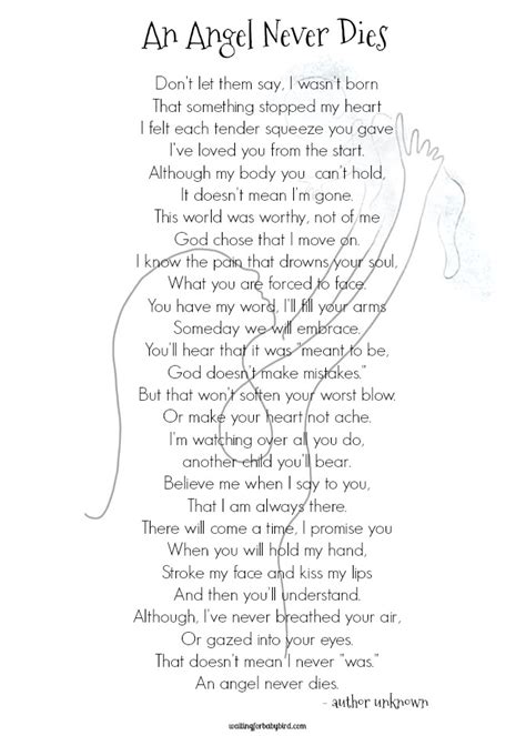 5 Comforting Miscarriage & Pregnancy Loss Poems – Waiting for Baby Bird ...