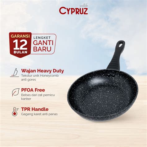 Jual Cypruz Wajan Penggorengan Anti Lengket Fry Pan Marble Induksi