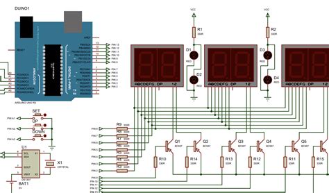 Project Arduino Jam Digital 7 Segment 6 Digit 3 Tombol