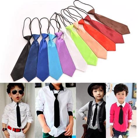 Kids Neck Ties Boy Primary School Tie Fashion Solid Ties Toddler School