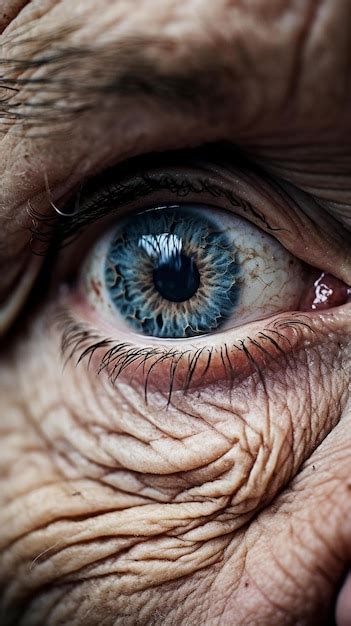 Premium Ai Image A Close Up Of A Human Eye With A Blue Eye That Says