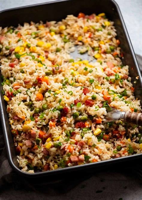 Oven Baked Rice And Vegetables One Pan Recipetin Eats