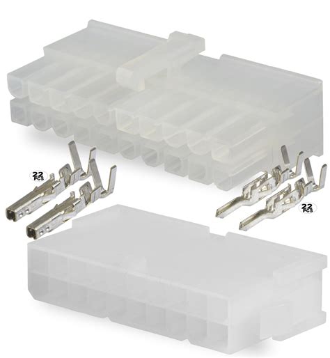 Molex 16 Circuit Receptacle And Plug Housing W Terminals AWG 18 24 Mini