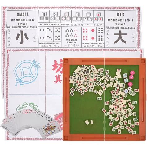 Mini Voyage Mahjong Ensemble Mini Majong Chinois Avec Majiang Table