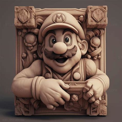 Characters Mario Bros Hero D Stl Model For Cnc