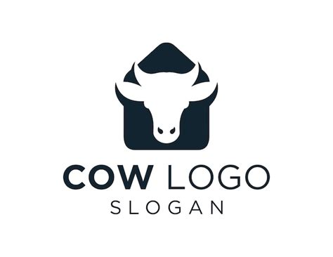 Diseño de logotipo de vaca Vector Premium