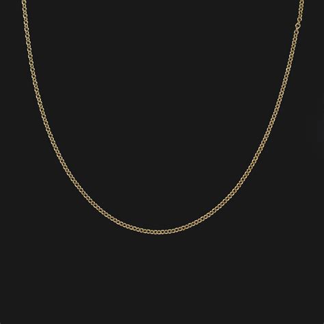 Solid K Yellow Gold Rollo Chain Necklace Inch Dainty Thin Mens