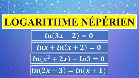 Fonction Logarithme N P Rien R Soudre Une Quation Contenant Des