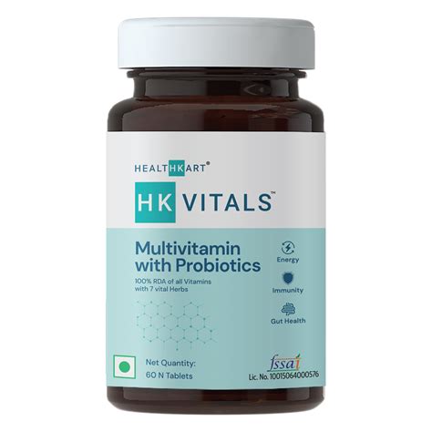 HealthKart HK Vitals Multivitamin With Probiotics 60 Tablet S