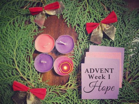 Advent Wreath Week 1 Date Stock Photos Free Royalty Free Stock