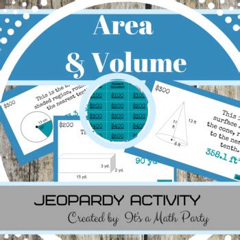 Surface Area And Volume Activity Jeopardy By It S A Math Party