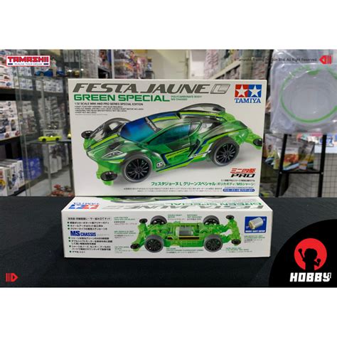 Tamiya Festa Jaune L Green Special Polycarbonate Body Ms Chassis