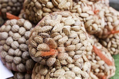 Raw Almonds In Shell Stock Image Image Of Peeled Closeup