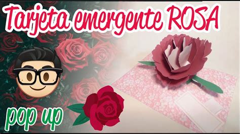 Pop Up Card Rose Tarjeta Emergente Rosa Tutorial Pop Up