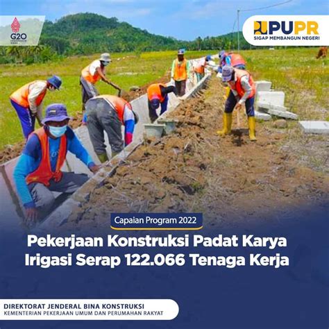 Capaian Program Pekerjaan Konstruksi Padat Karya Irigasi Serap