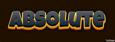 absolute text effect  logo design word