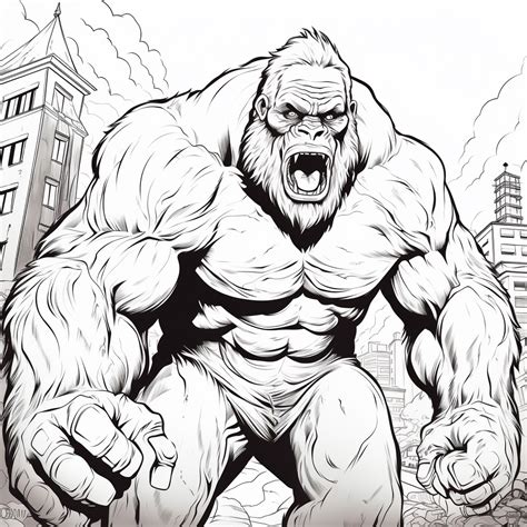 Desenho De King Kong Para Colorir