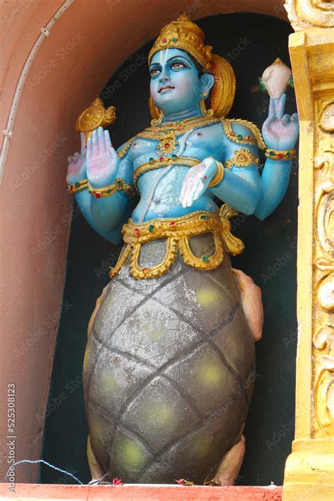 Kurma, Vishnu avatar in Hindu temple. India, Dvaraka Tirumala Temple Stock Photo | Adobe Stock